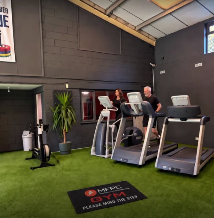 Member on the treadmill
